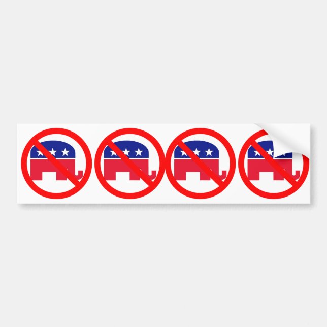 No Republicans Bumper Sticker (Front)