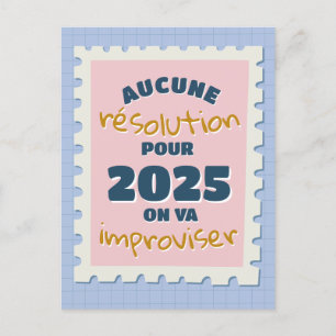 No resolution this year postcard