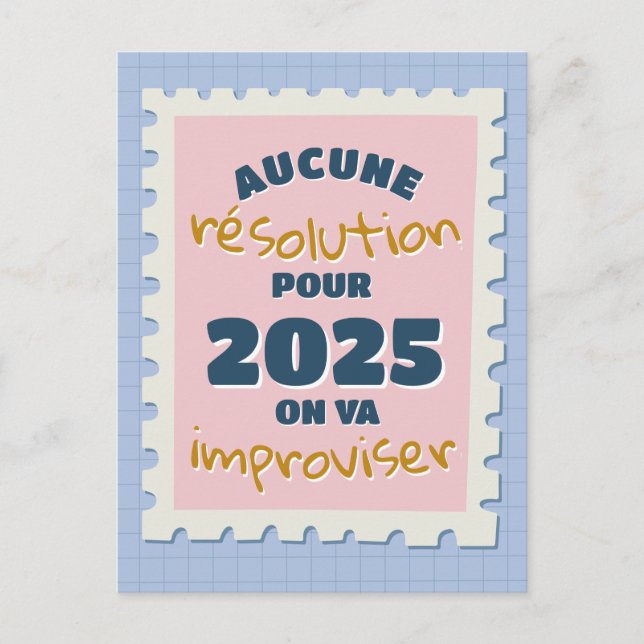 No resolution this year postcard (Front)