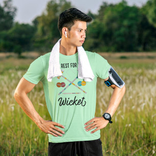 No Rest for the Wicket Funny Croquet Themed Tri-Blend Shirt