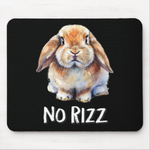No Rizz Mini Holland Lop Bunny Rabbit Lover Mouse Mat