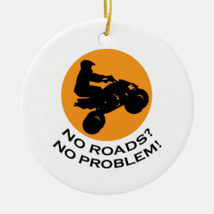 No Roads No problems Ceramic Tree Decoration