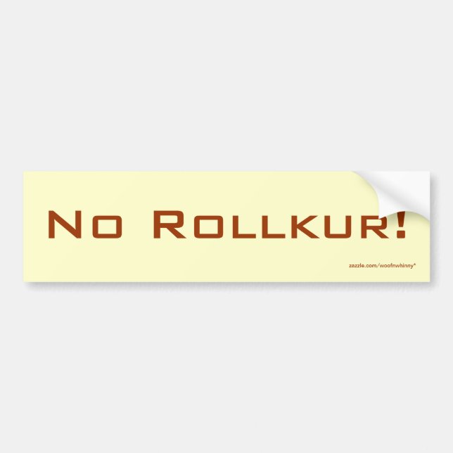 No Rollkur! Bumper Sticker (Front)
