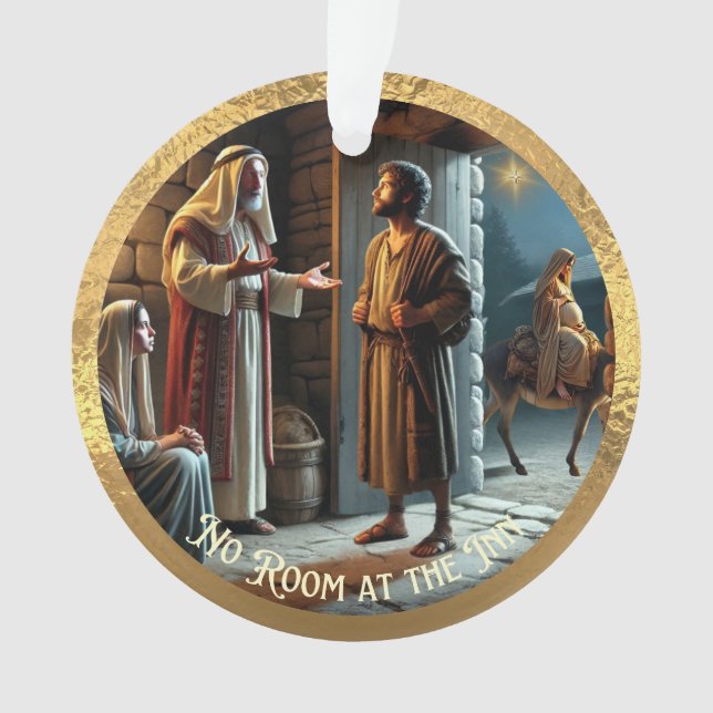 No Room at the Inn Acrylic Ornament (Front)