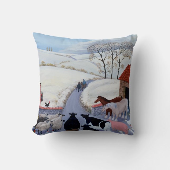 No Room at the Inn Cushion (Front)