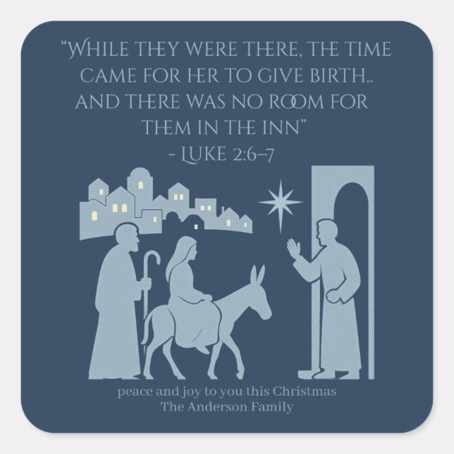 No Room at the Inn Sticker – Nativity Scene (Front)