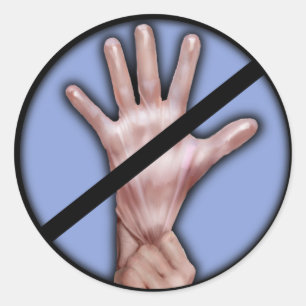 No rubber gloves! Sticker