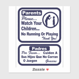 'No Running Playing Watch' Store Overlay Blue