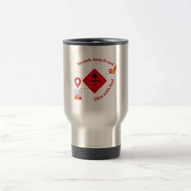 No Rush Keep It Cool Trucker Travel Mug (Center)
