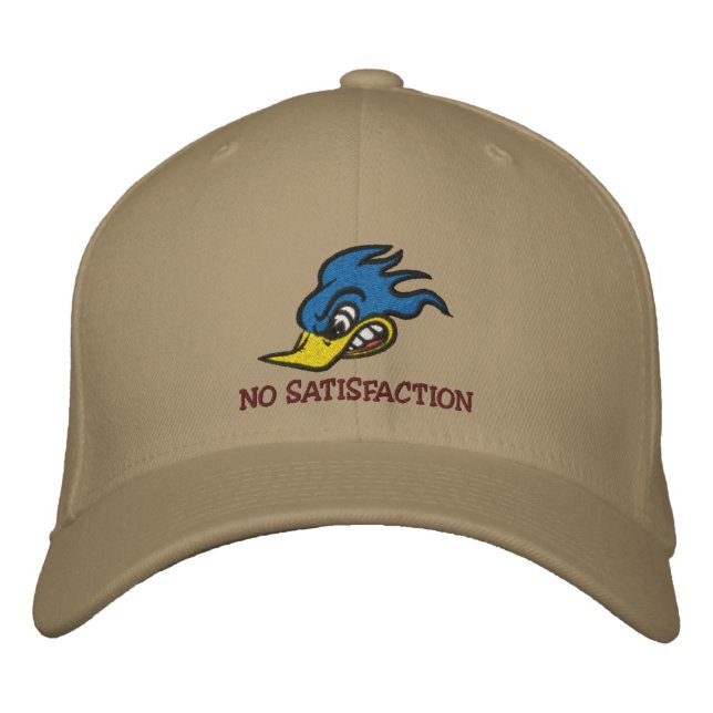 "NO SATISFACTION" Retro Embroidered Hat (Front)