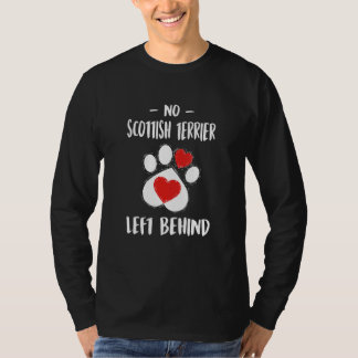 No Scottish Terrier Left Behind Dog Walker Dog Wa T-Shirt
