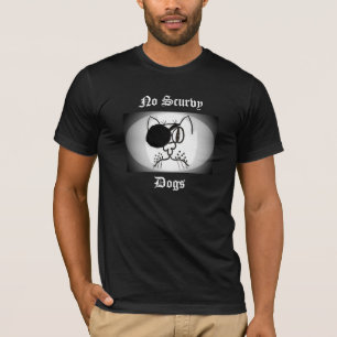 No Scurvy Dogs Pirate Cat T-Shirt