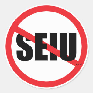 No SEIU Classic Round Sticker