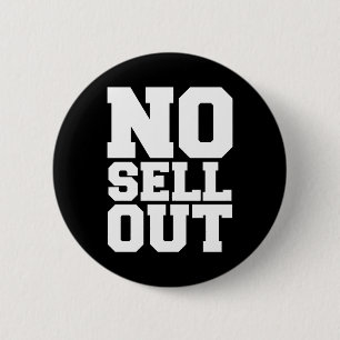 NO SELL OUT 6 CM ROUND BADGE