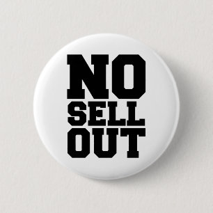 NO SELL OUT 6 CM ROUND BADGE