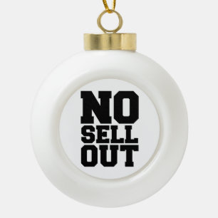 NO SELL OUT CERAMIC BALL CHRISTMAS ORNAMENT