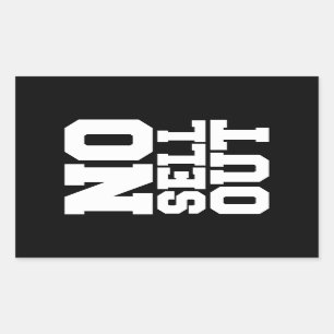 NO SELL OUT RECTANGULAR STICKER