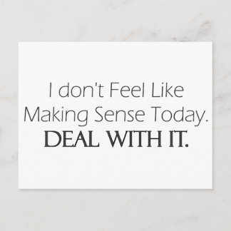 No Sense Today Postcard