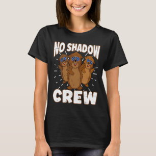 No Shadow Crew Groundhog American Flag  Groundhog  T-Shirt