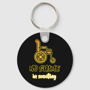 no shame in scooting person with disability wheelc key ring