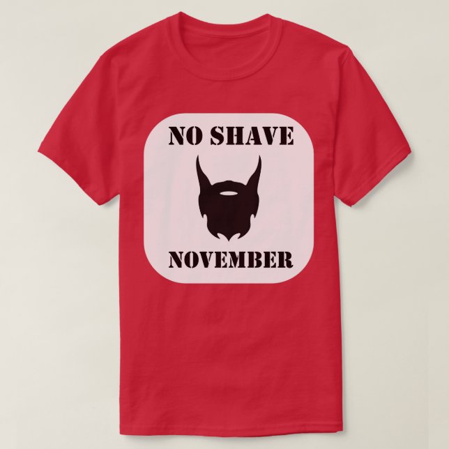 No Shave November Design for Beard Lovers and Bear T-Shirt (Design Front)