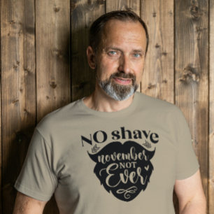 No Shave November Not Ever Tri-Blend Shirt