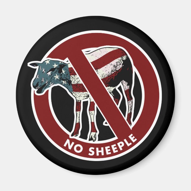 No Sheeple Magnet (Front)