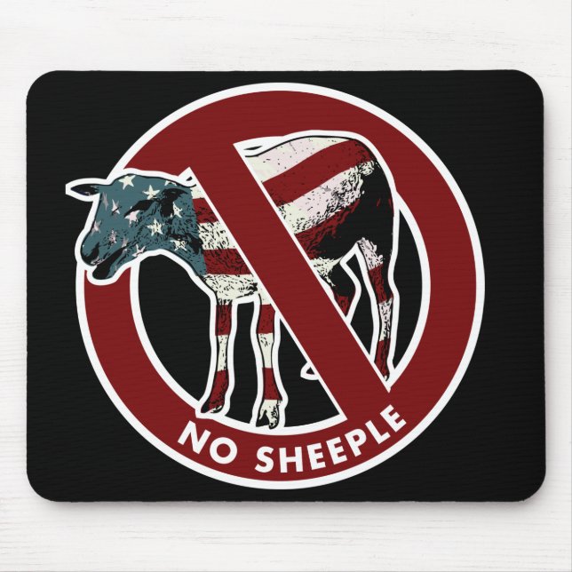 No Sheeple Mousepad (Front)