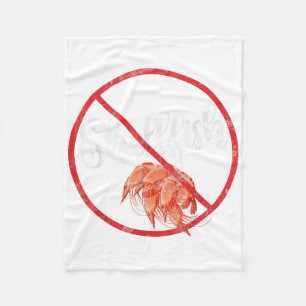 No Shellfish Allergy Awareness Warning Allergic Fleece Blanket