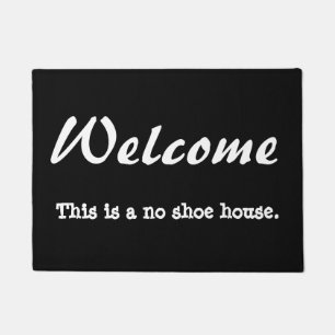 No shoe house welcome mat