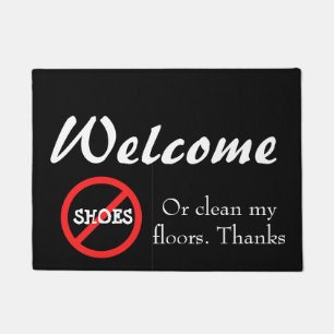No shoe house welcome mat