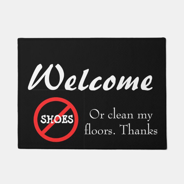 No shoe house welcome mat (Front)