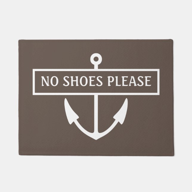 No Shoes Please Dock Mat (Front)