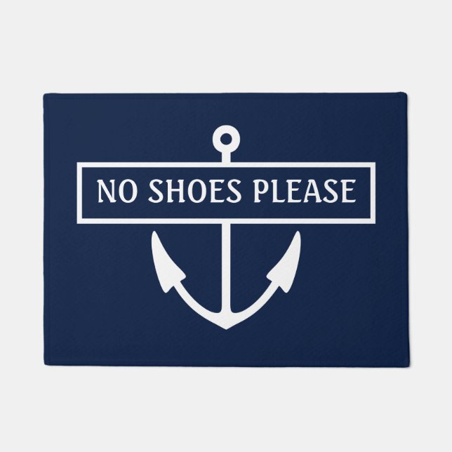 No Shoes Please Dock Mat (Front)
