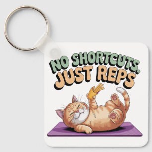 No Shortcuts. Just Reps Key Ring