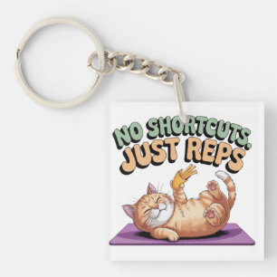 No Shortcuts. Just Reps Key Ring