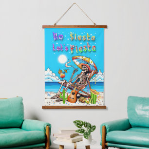 No Siesta Let's Fiesta Hanging Tapestry