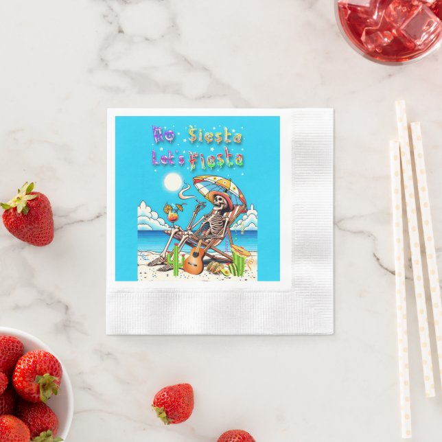 No Siesta Let's Fiesta Napkin (Insitu)