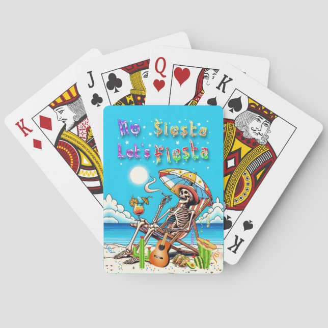 No Siesta Let's Fiesta Playing Cards (Back)