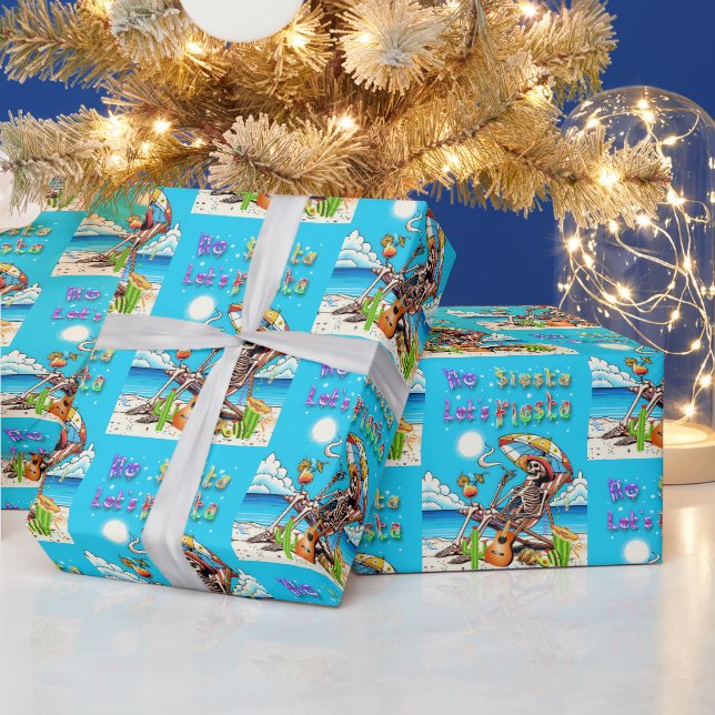 No Siesta Let's Fiesta Wrapping Paper (Holidays)