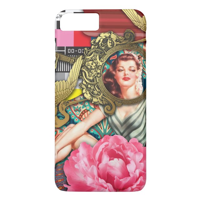 No-Signal - Cheeky Lady Digital Collage Case-Mate iPhone Case (Back)