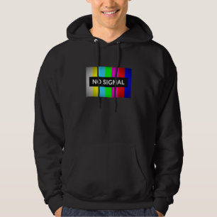 No Signal Retro Nerd Test Screen TV Hoodie