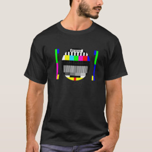 No Signal Retro Nerd Test Screen TV T-Shirt