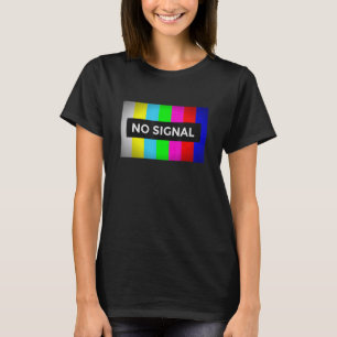 No Signal Retro Nerd Test Screen TV T-Shirt