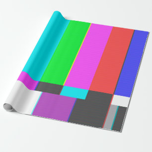 no signal tv screen with noise wrapping paper