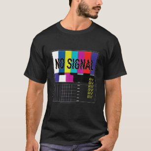 No Signal Vaporwave Cool Fun Retro Tv 80s T-Shirt