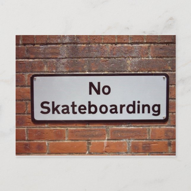 No Skateboarding Postcard (Front)