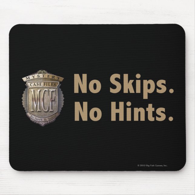 No Skips. No Hints. Gold Mouse Mat (Front)