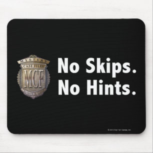 No Skips. No Hints. White Mouse Mat