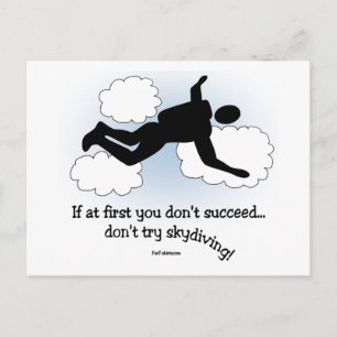 No Skydiving Postcard